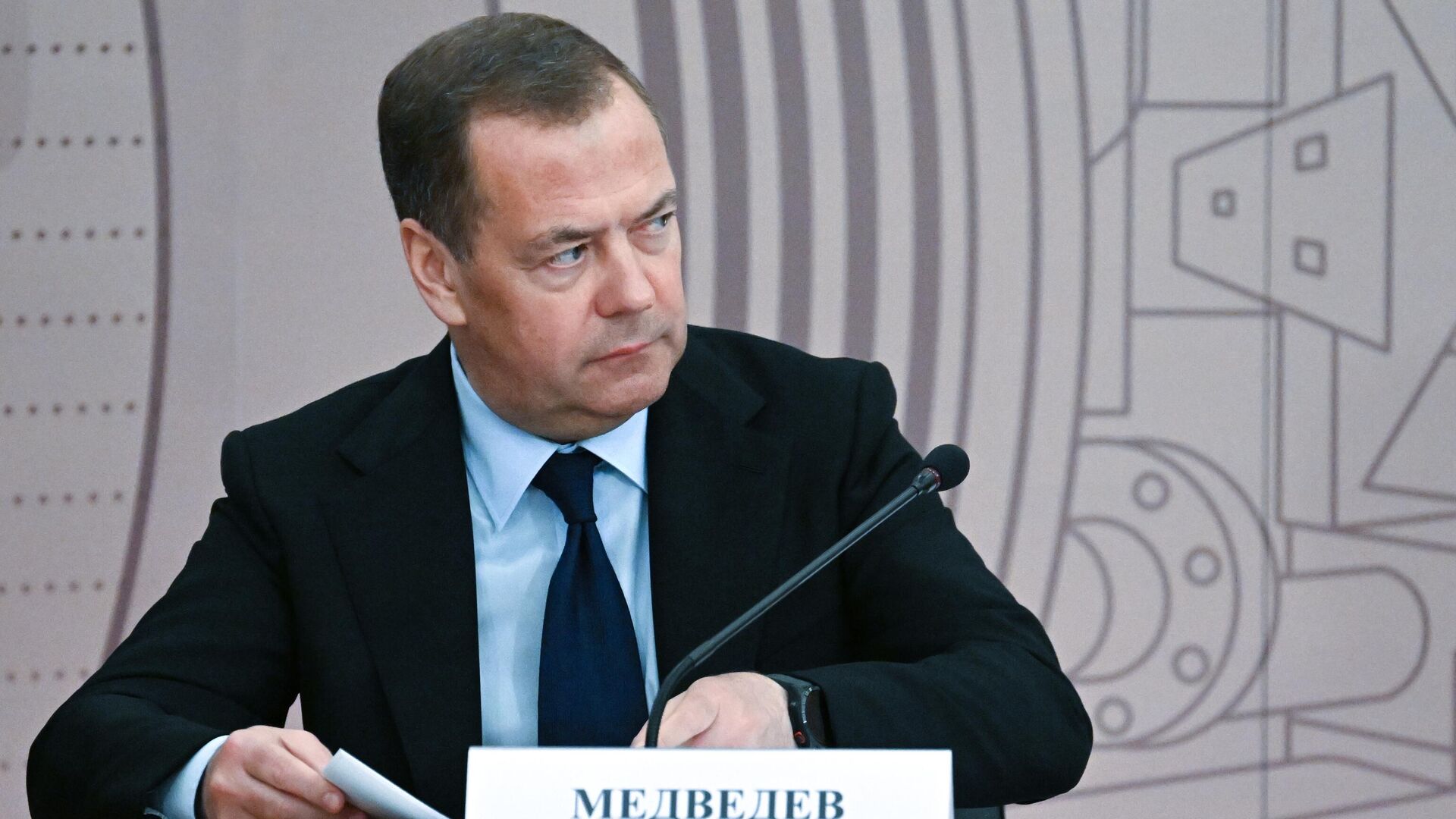 Заместитель председателя Совета безопасности РФ Дмитрий Медведев на заседании Совета по науке и образованию в Объединенном институте ядерных исследований в Дубне - РИА Новости, 1920, 08.06.2025